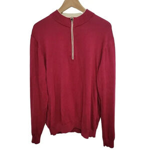 Paul Fredrick 1/2 Zip Supima Cotton Sweater Large